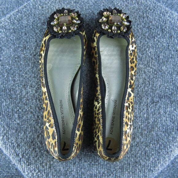 Adrienne Vittadini Carmelita Jewel‎ Women Ballet Size 7 Medium Brown Synthetic - Picture 6 of 9